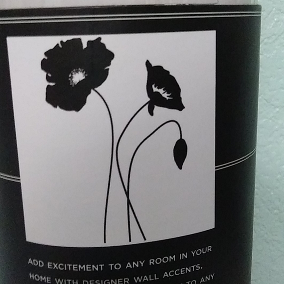Designer Black Poppy XL Wall Accents NIB - Picture 7 of 10